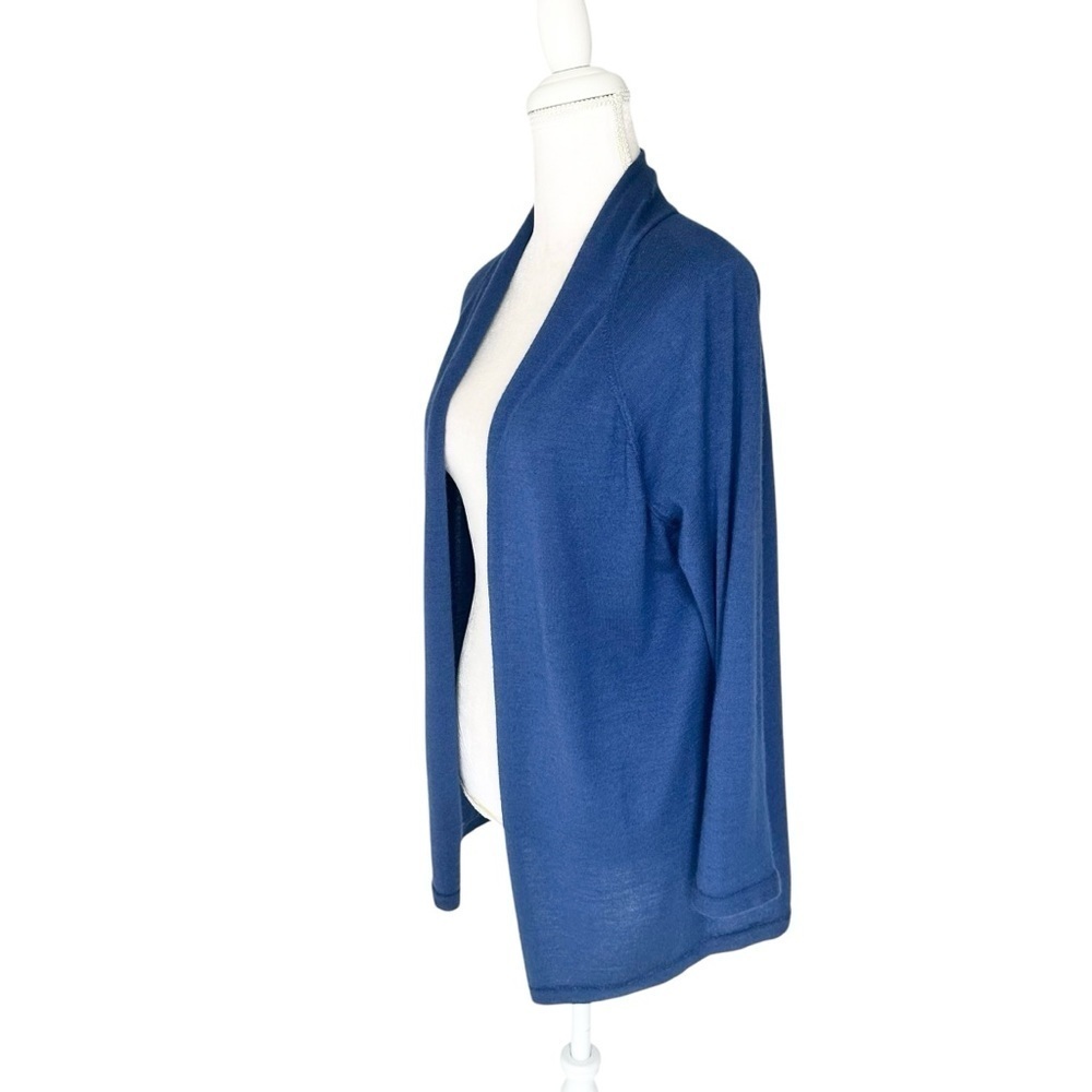 Manrico Cashmere silk blue purple open cardigan sweater large - Picture 5 of 15